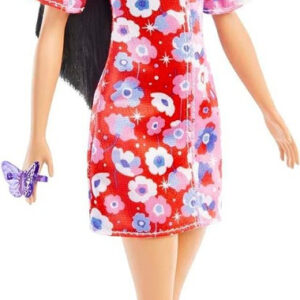Barbie Fashionistas - Muñeca Con Pelo Largo Negro Y Vestid.