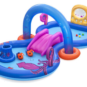 Piscina Inflable Bestway 53167 Aventura Mar Con Tobogán Multicolor