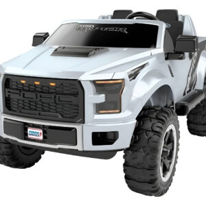 Camioneta A Batería Para Niños Power Wheels Ford Fjj63 Plate - Plateado