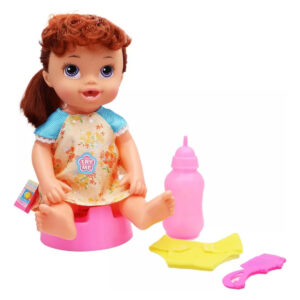 Muñeca Bebé Tetero Accesorios Bacinilla Hace Chichi Sonidos