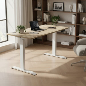 Escritorio Ergonómico Altura Regulable Eléctrico 48 Café Claro