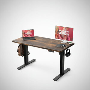 Escritorio Ergonómico Altura Regulable Eléctrico 48 Marron Marrón