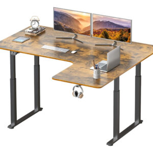 Dripex Escritorio Elctrico L Dual Motor, 63 Pulgadas Negro