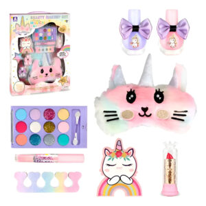 Maleta Kit Unicornio Manicure Antifaz Niñas Juguete Esmaltes