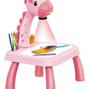 Mesa De Dibujo Para Niños Con Proyector + 12 Lápiz Rosa Rosa