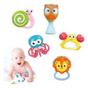 Set Kit De Mordedores Y Sonajeros X 5 Unidades Estimulación Multicolor Animales
