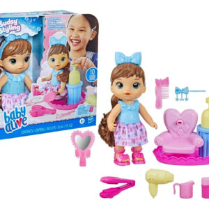 Baby Alive Muñeca De Peinado Sudsy, Cabello Marrón, Inclu.
