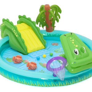 Piscina Inflable Bestway 53166 Con Tobogán Y Juego Cocodrilo Multicolor
