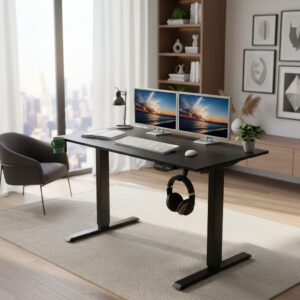 Escritorio Altura Ajustable Eléctrica Dual Motor 48 Pulgadas Negro