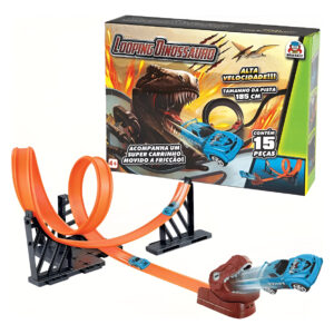 Pista De Tiranosaurio Rex Dinosaurio Juguete Niños + Carro Multicolor