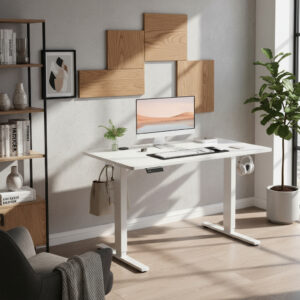 Escritorio Ergonómico Altura Regulable Eléctrico 40  Blanco Blanco