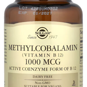 Metilcobalamina Solgar B12 60 U Sin Sabor